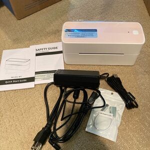 Pink, Bluetooth, thermal label printer